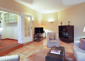 Wohnzimmer Ferienwohnung Kaminwohnung